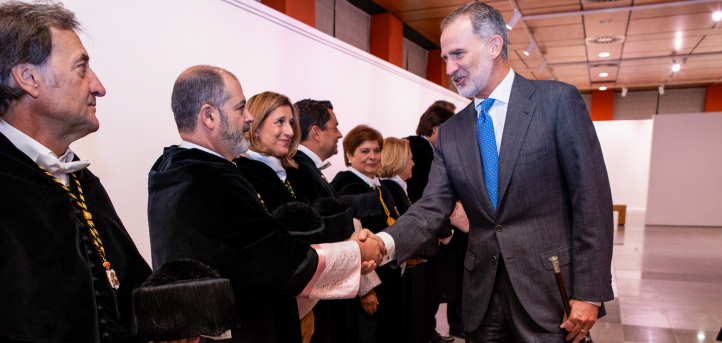 The Rector of UNEATLANTICO, Rubén Calderón, attends the official inauguration of the university year in the presence of King Felipe VI