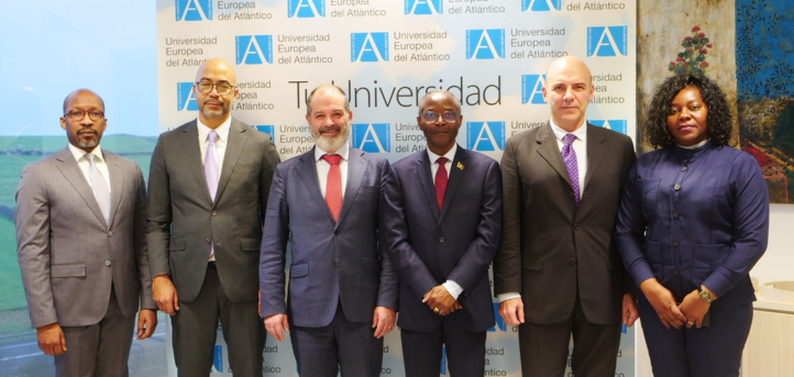 The former Vice President of the Republic of Angola, Dr. Bornito de Sousa, visits UNEATLANTICO together with high authorities of the Angolan Embassy in Spain
