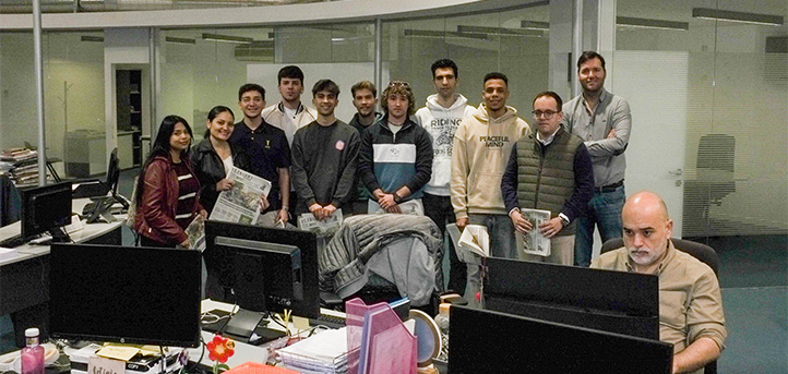 Third year students of the Journalism degree visit El Diario Montañés facilities