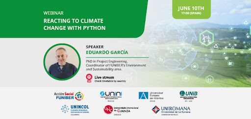 UNEATLANTICO organizes the webinar “Reacting to climate change with Python”