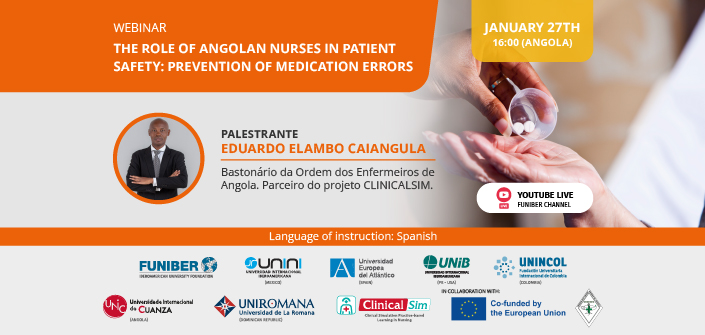 UNEATLANTICO organizes the webinar “The Role of Angolan Nurses in Patient Safety: Prevention of Medication Errors”