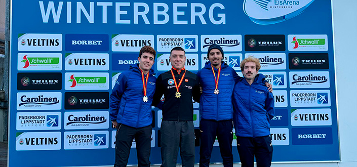 Adrián Rodríguez, teacher of UNEATLANTICO revalidates his title of Spanish Skeleton champion.