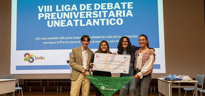 A team from Castroverde School, winner of the VIII UNEATLANTICO Debate League, will represent Cantabria in the Spanish Pre-University Debate Championship