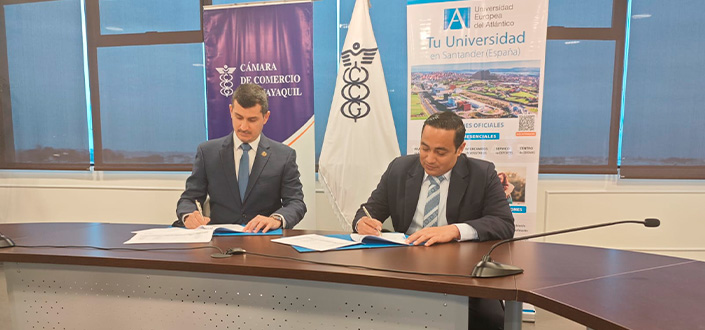 UNEATLANTICO and FUNIBER sign collaboration agreement with the Guayaquil Chamber of Commerce