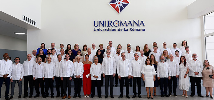 A delegation from UNEATLANTICO attended the inauguration of UNIROMANA, part of the FUNIBER Network, in the presence of His Majesty King Felipe VI and the President of the Dominican Republic, Luis Abinader