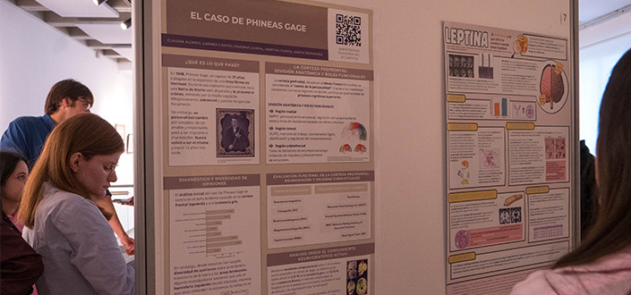 Psychology students present a scientific exhibition within the framework of the Psychophysiology class
