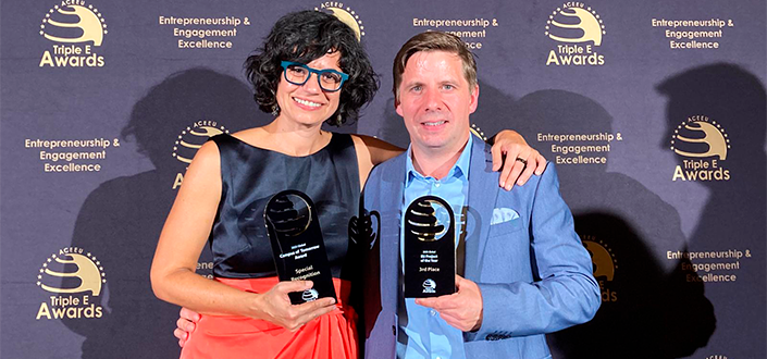 The DigitalTA project led by the European Atlantic University receives the third European Union Project of the Year award at the Triple E Awards ceremony