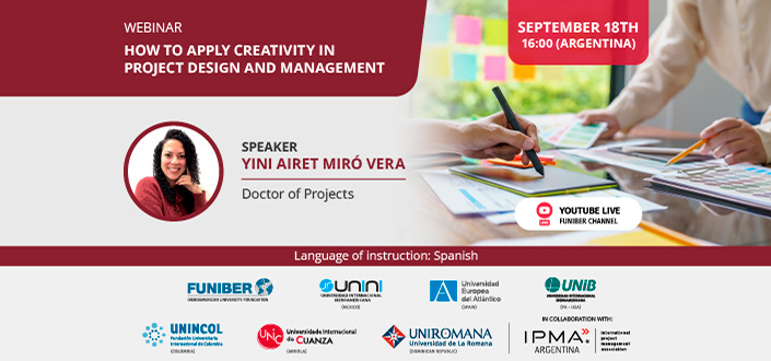 UNEATLANTICO organizes the webinar “How to Apply Creativity in Project Design and Management”