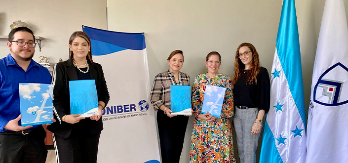 UNEATLANTICO, FUNIBER Honduras and the Education and Family Association sign an academic collaboration agreement
