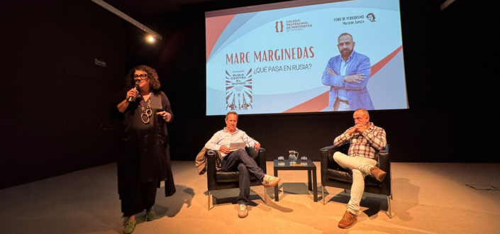 Students of UNEATLANTICO attend the talk by Marc Marginedas organized by the College of Journalists