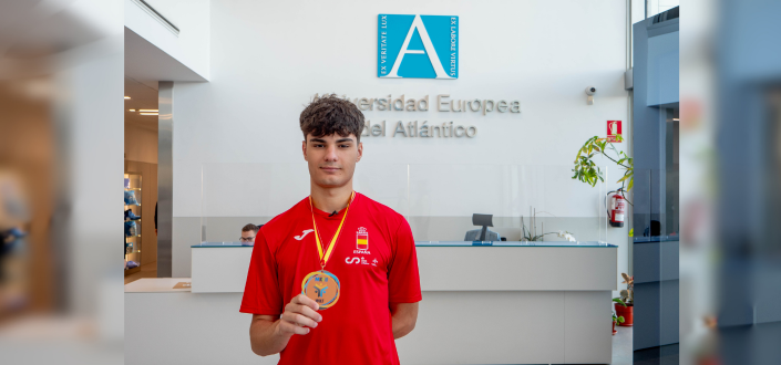 Martín González Fredi, UNEATLANTICO student, achieves the bronze in the Mediterranean Karate Championship