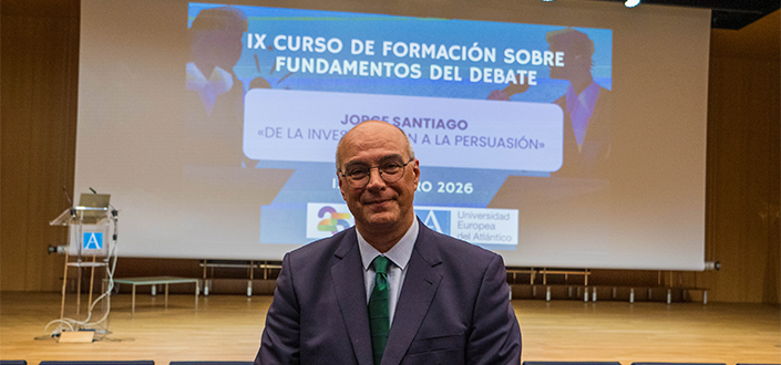 Jorge Santiago Barnés, political communicator, speaker of the last two lectures of the IX course on public speaking at UNEATLANTICO