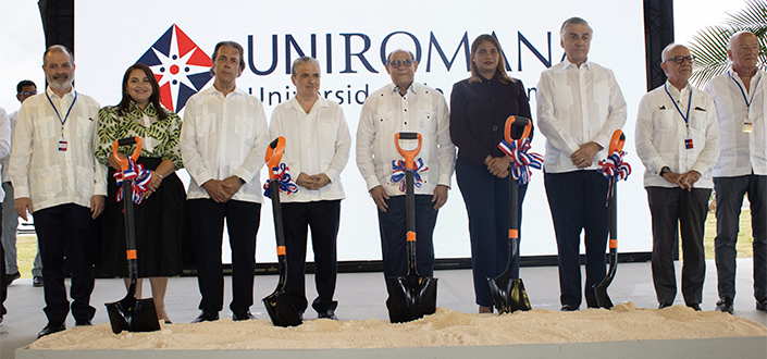 Rubén Calderón, rector of UNEATLANTICO, attends the groundbreaking ceremony for the UNIROMANA Gastronomic Centre