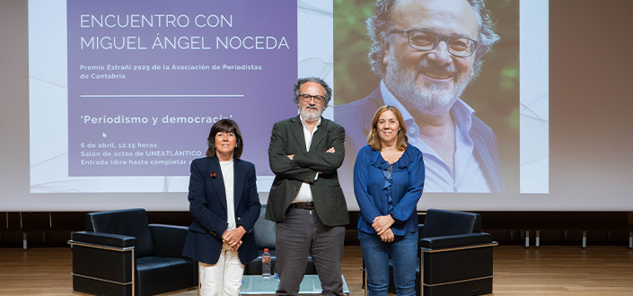 UNEATLANTICO hosts a talk on journalism and democracy with Miguel Ángel Noceda