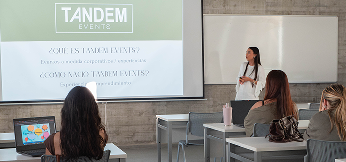 Silvia Zan, graduate of journalism and advertising and public relations at UNEATLANTICO, presents her company “Tandem Events”