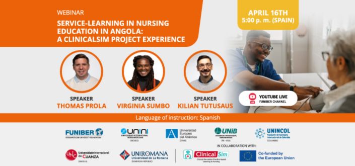 UNEATLANTICO is hosting the webinar “Service-Learning in Nursing Education in Angola: An Experience from the CLINICALSIM Project”