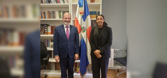 Rubén Calderón, rector of UNEATLANTICO, visits the Dominican Republic embassy in Spain